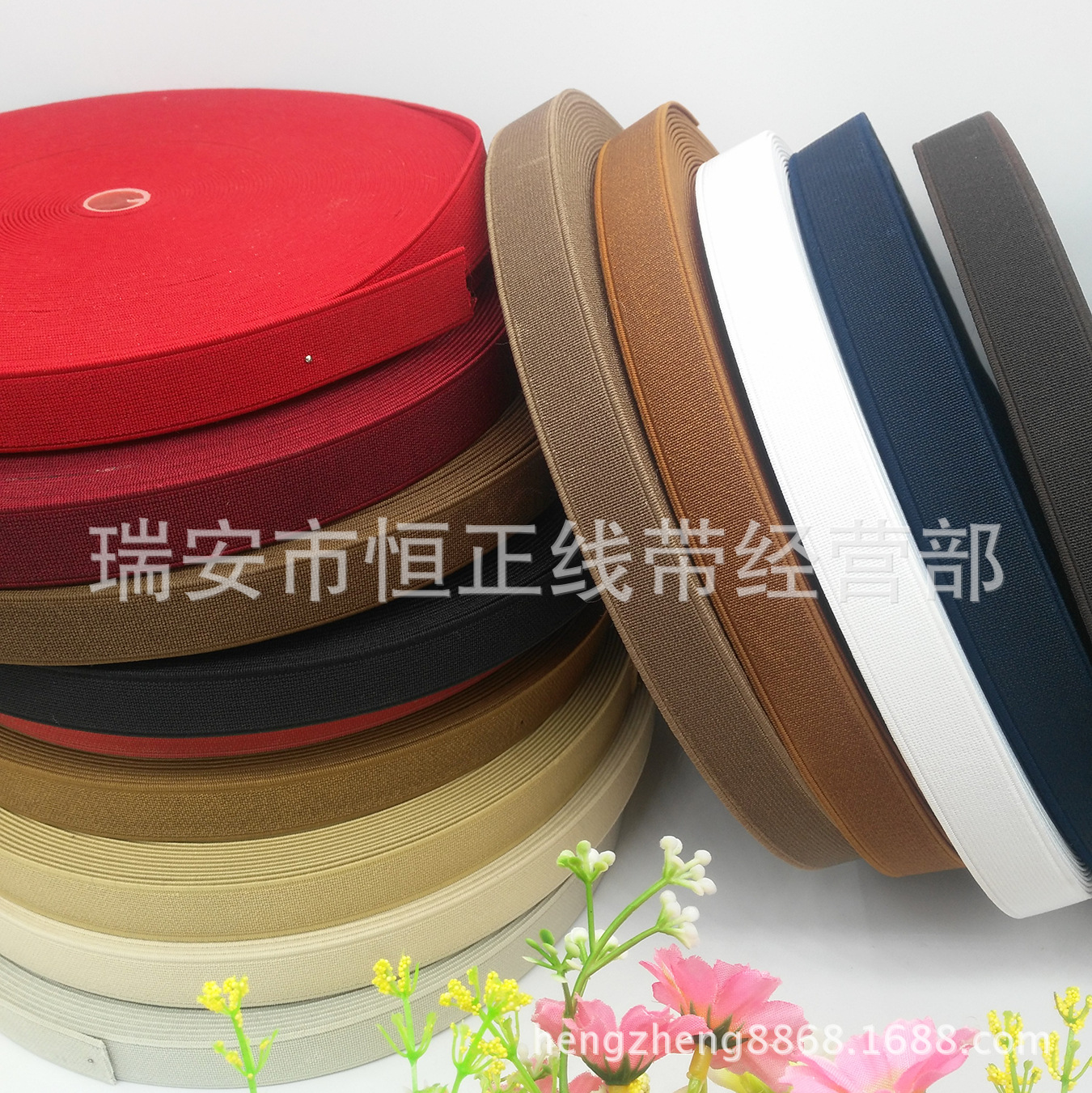 现货双面加厚松紧带 织带宽织带 工艺品2cm--10cm加厚梭织松紧带