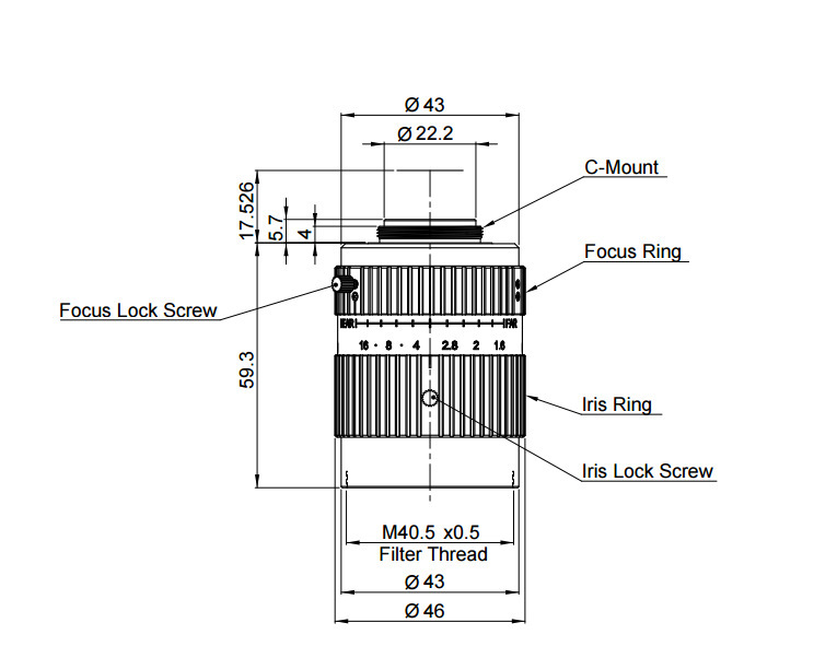 MORITEX茉丽特工业镜头 FA CCTV 镜头 ML-U5016MP9