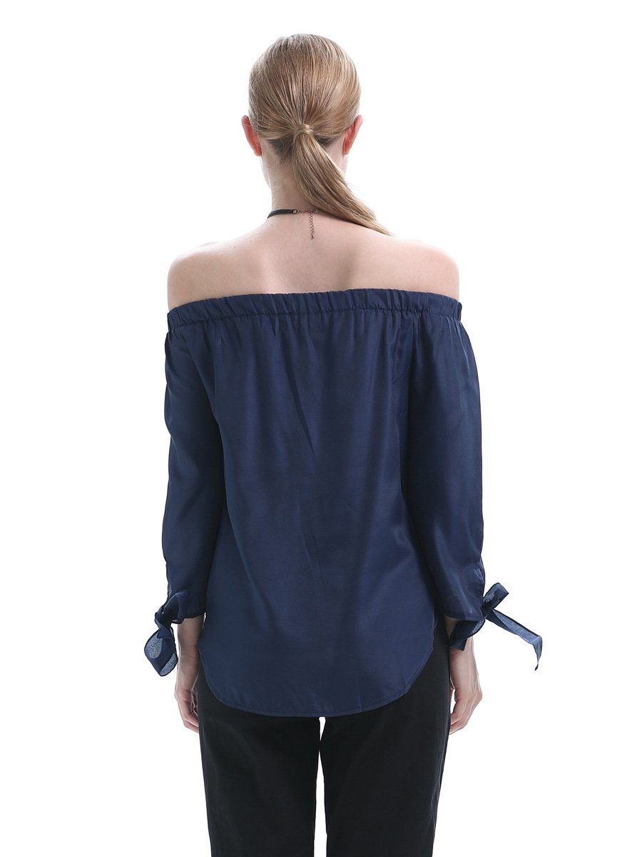 autumn new sexy loose off-the-shoulder blouse  NSJR22603