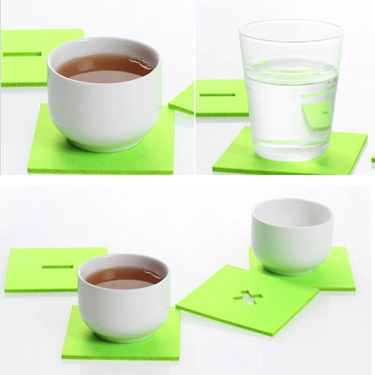 厂家供应毛毡杯垫 新款毛毡水杯隔热垫 定作批发毛毡