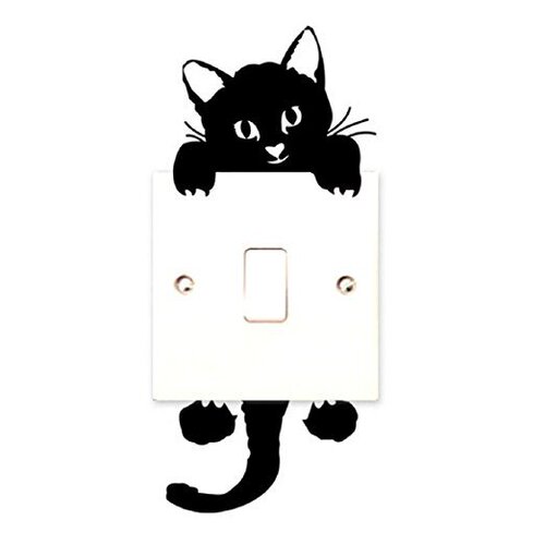 Cross-border new model ZY327 new kitten living room bedroom switch sticker cross-border wall sticker wholesale removable