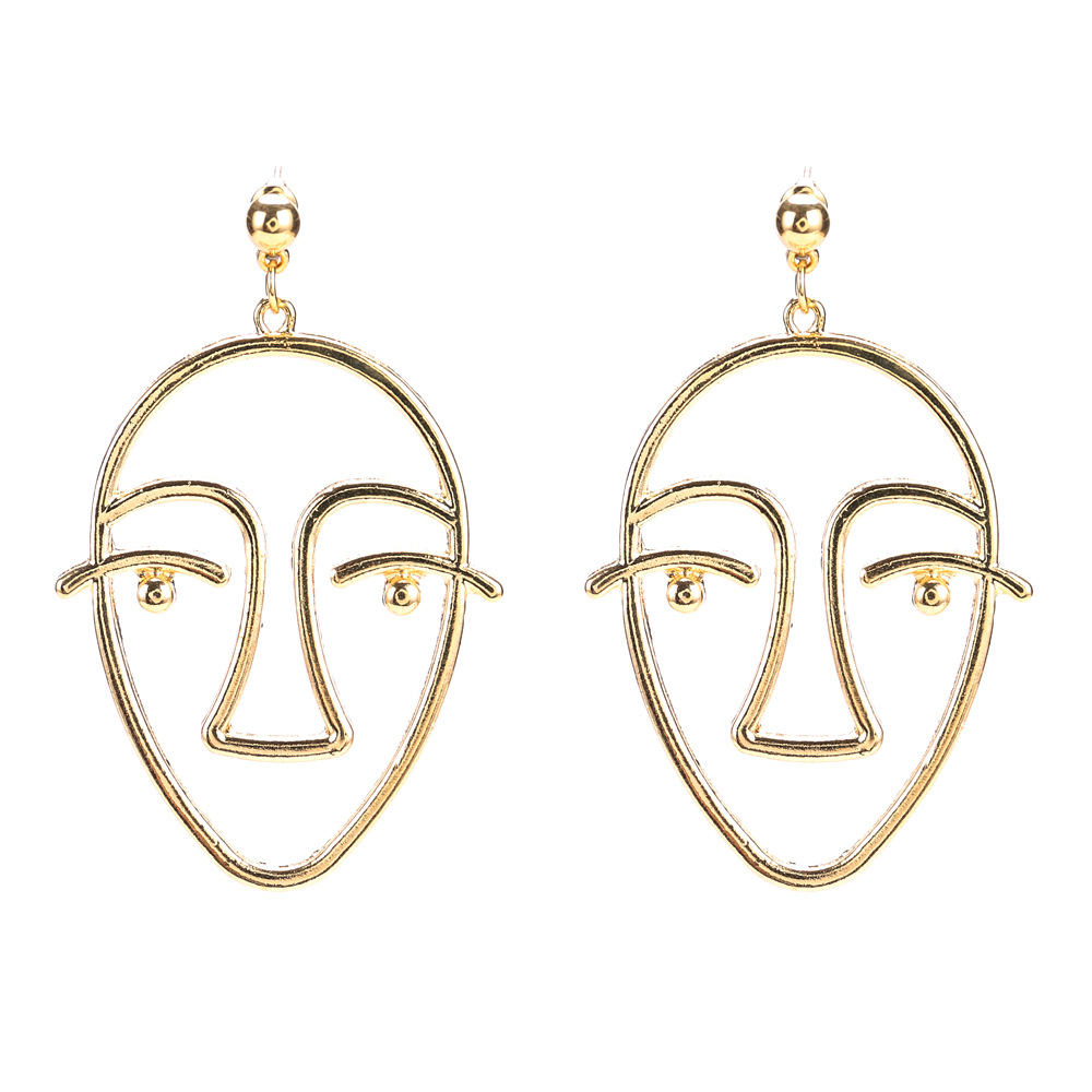 Occident and the United States alloy plating earring (Silver)NHJE0505-Silver