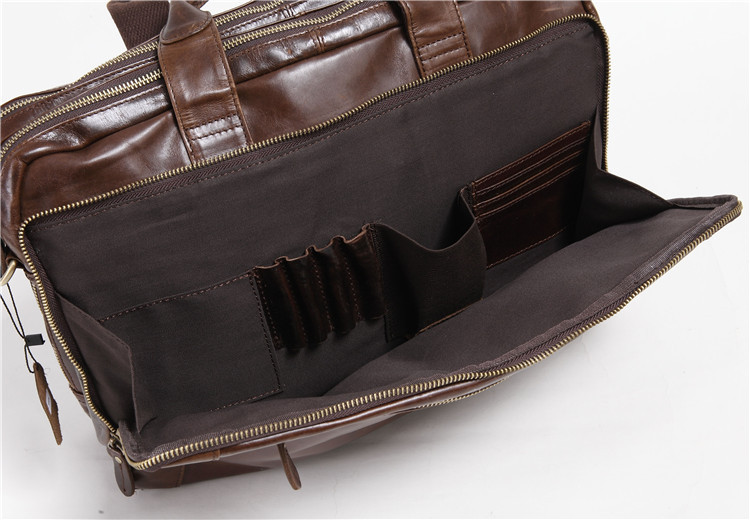 Cowhide Business Briefcase Image 2