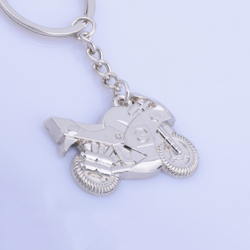 Creative Personality Metal Keychain Pendant for Men, Flat Motorcycle Keychain Customizable Activity Advertising Logo