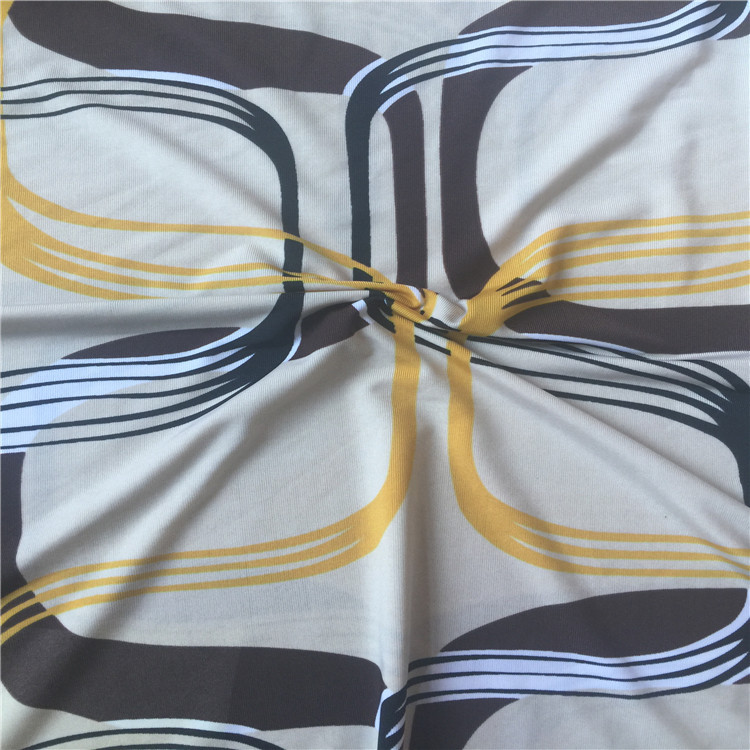 厂家供应 涤氨拉架印花针织面料 泳装面料 可抗紫外线处理