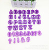 New product 40pcs letter Digital plastic biscuits mold symbol fondant cake decorative printed model OPP bag