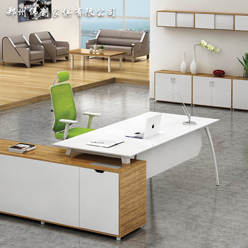厂家直销简约大班台老板桌 实木办公桌经理桌 办公桌家具批发