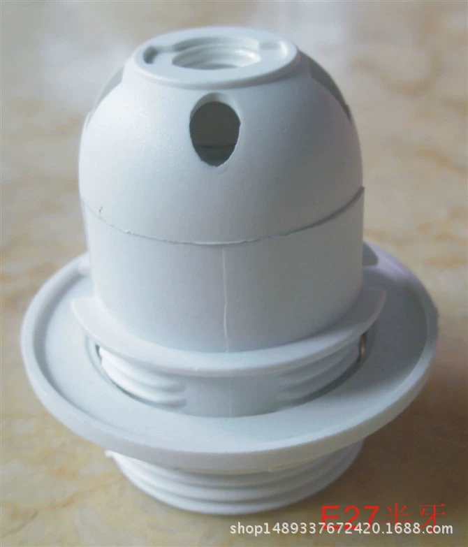 [Factory Direct Sales] E27 card -type half -tooth lamp head card -type plastic lampstone plastic lamp CE VDE certification
