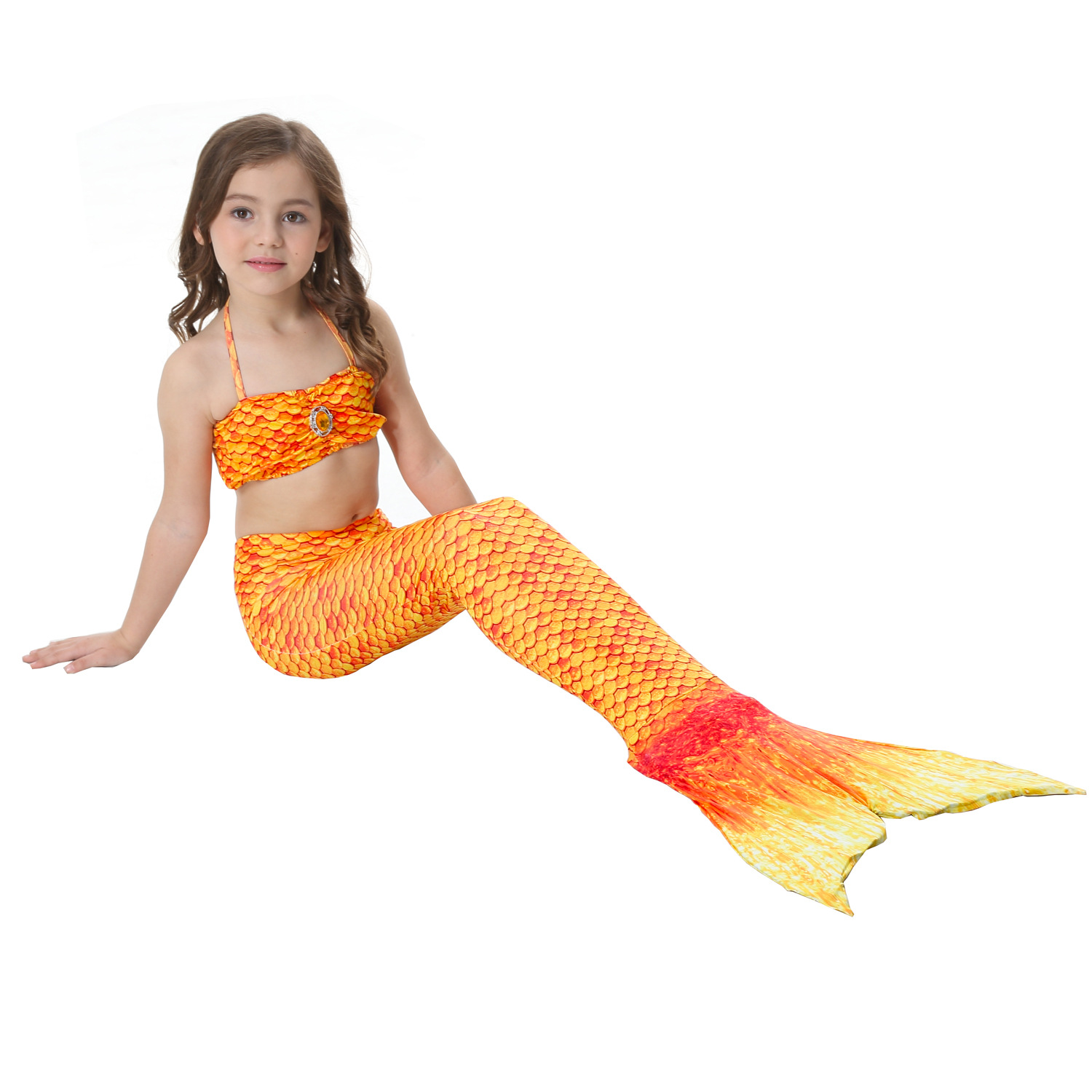 Girl's Fashion Mermaid Nylon Polyester Bikinis 2 Piece Set display picture 57