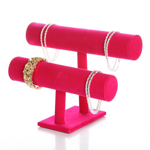 Two-layer double-layer velvet bracelet stand jewelry stand bracelet display stand watch stand hair band jewelry store display stand countertop