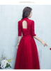 Spring fashion bride toast clothing long slim dress lace collar female wedding banquet