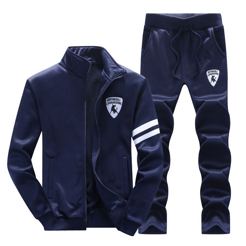 Autumn 2017 New Long Sleeve Sports Jacket Teenager Sweater Stand Collar Bull Suit Middle School Students Group Buying Men's Clothing