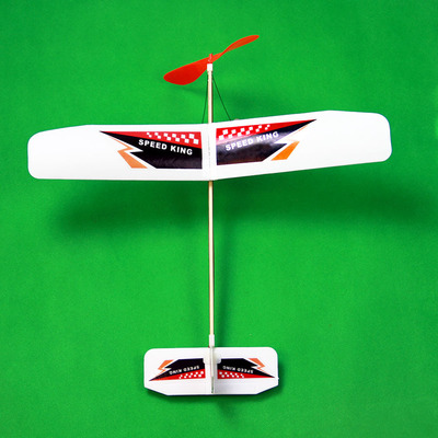 猛虎戰鬥機升級款橡皮筋動力滑翔機學生航模飛機手工課DIY科教