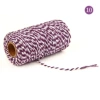 10# Deep purple+white*2mm dual -color cotton rope (100 yards)