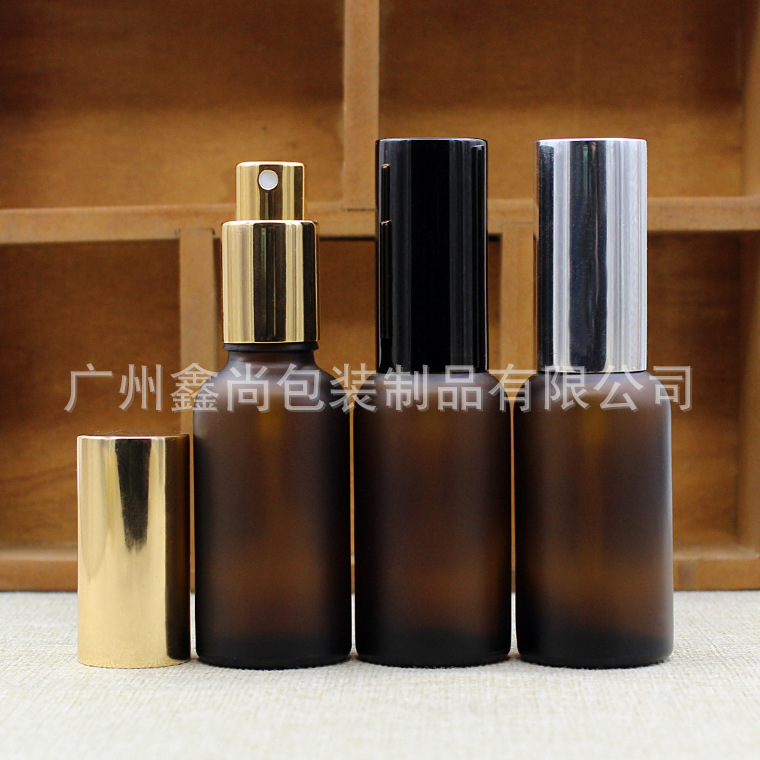 30ML茶色磨砂玻璃精油瓶 精油调配瓶 喷雾细雾分装稀释空瓶现货