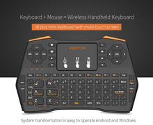 经典i8plus空中飞鼠三色背光2.4G无线鼠标多功能键鼠遥控迷你触控