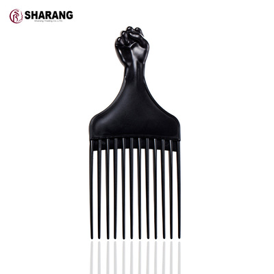 沙瓤官方黑色塑料梳子 理发店专用 剪发梳 50047