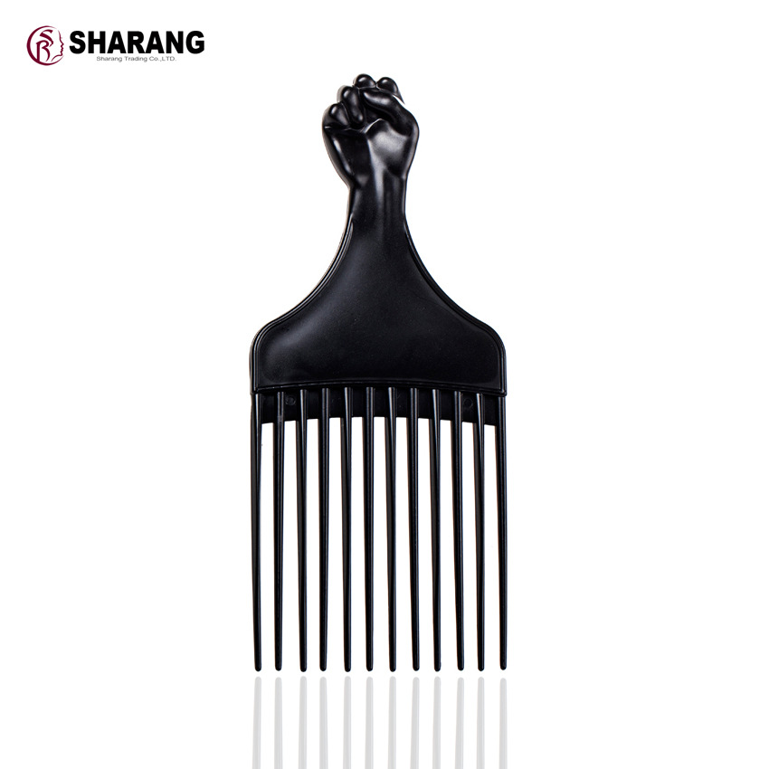 沙瓤官方黑色塑料梳子 理发店专用 剪发梳 50047