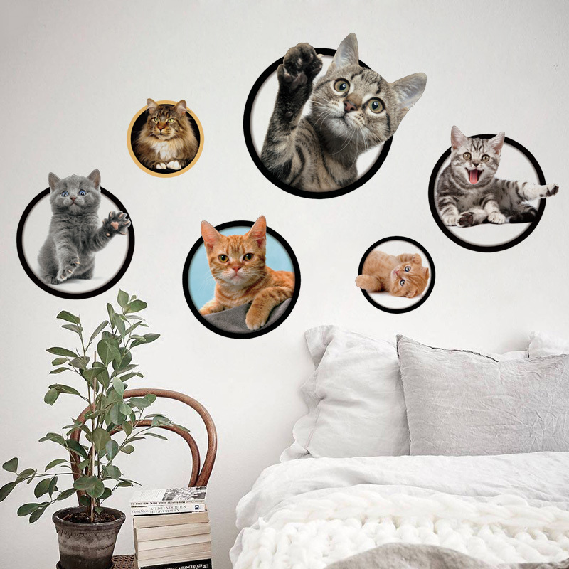 3D Cat Wall Sticker 3