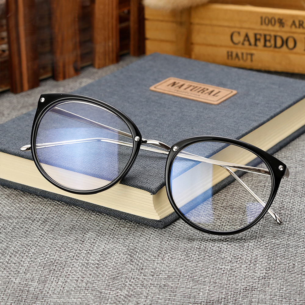 王源同款文藝複古眼鏡框學生大框瘦臉平光鏡可配近視學生眼鏡框