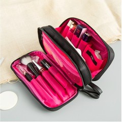 Korean version waterproof nylon bag double zipper large capacity double-layer travel toiletry storage bag direct sale