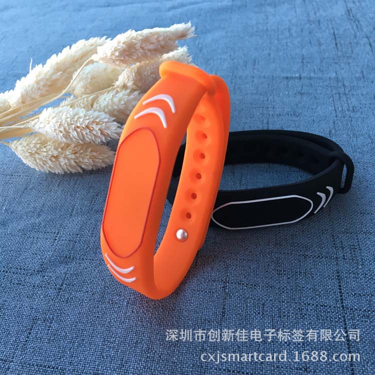 RFID硅胶手腕带 RFID手环 NFC桑拿手牌 电子防水手环，NTAG 213
