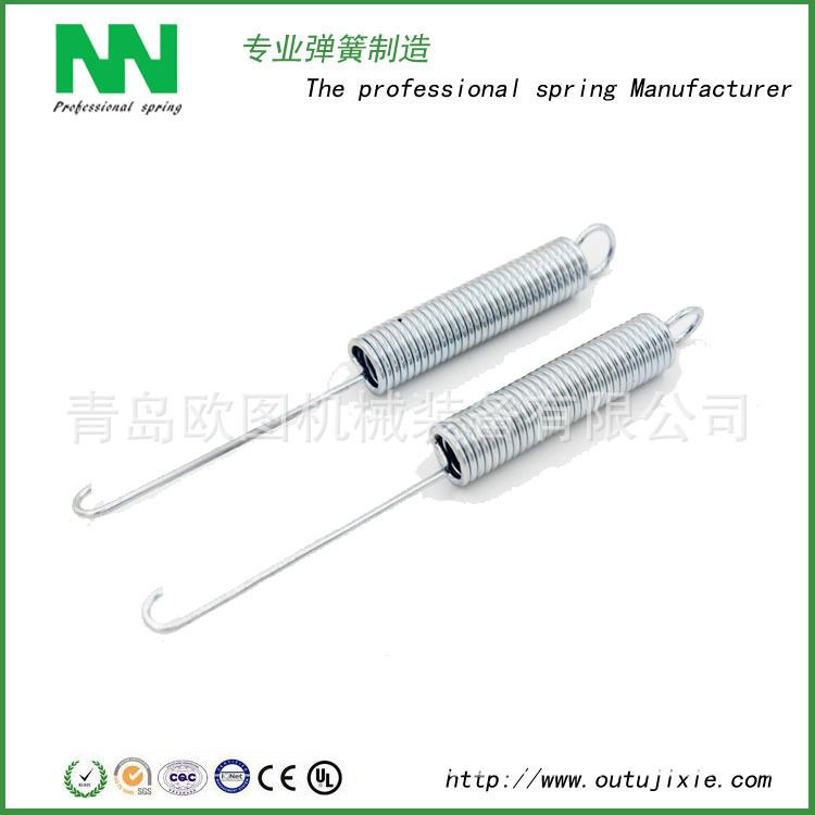 青岛工厂直供 表面镀铬处理异形拉伸弹簧 多种规格材质