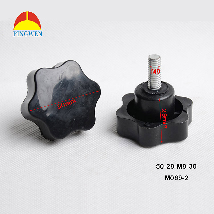 梅花手柄螺丝星型手拧带把手螺栓塑胶手扭六星胶头螺丝钉M10