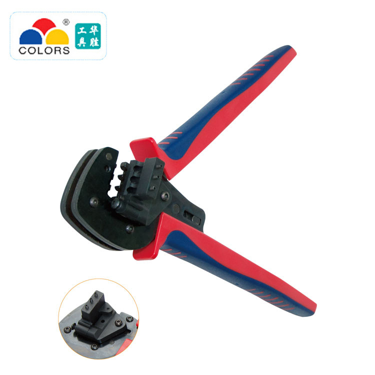 华胜工具MC4太阳能端子压接钳 DR-2546B 压接2.5-6mm2冷压钳