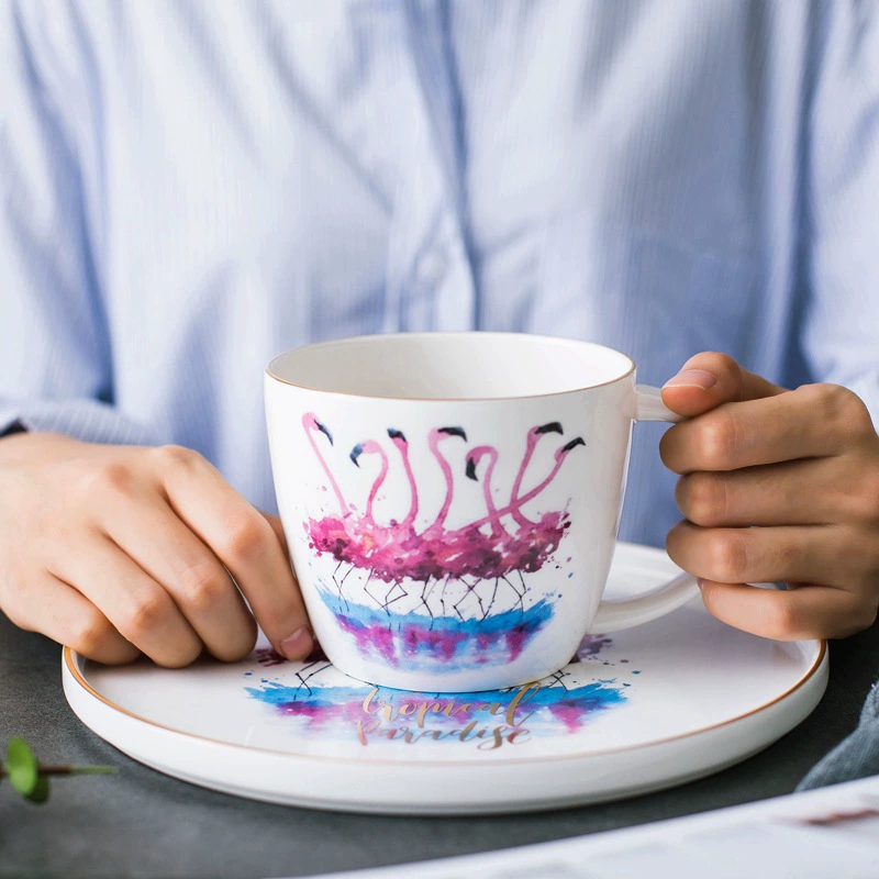 Firebird Creative Bone Porcelain Breakfast Disk Bull Drives Yoube Fun Series Tableware Malker Cup Water Cup Milk Cup