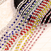 廠家直銷 新款珍珠爪鏈密爪 2mm珍珠鑽抓鏈批發 水鑽珍珠爪鏈
