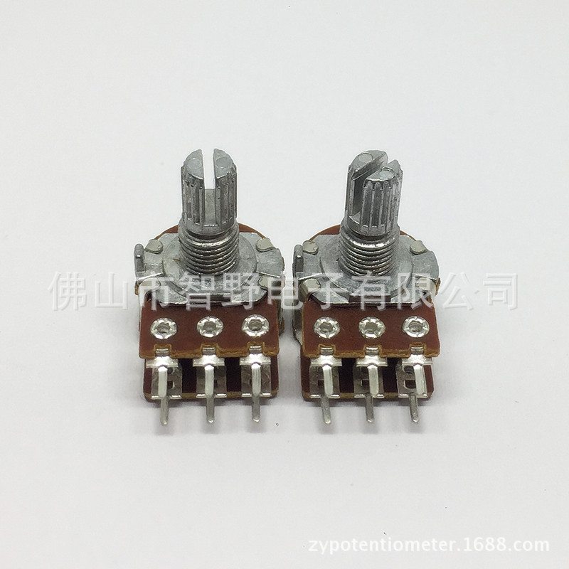 供应双联电位器B10K电位器 电阻调光器 可调电阻 电位器旋钮