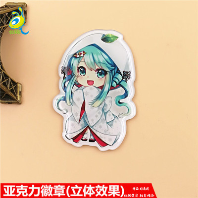 漫展推荐 动漫周边初音未来 亚克力徽章立体胸针 款式多选批发