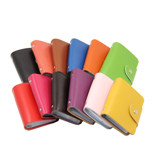 Factory direct sales gift Korean version genuine pickup bag cowhide multi-card slot ID card holder credit card sleeve business card bag