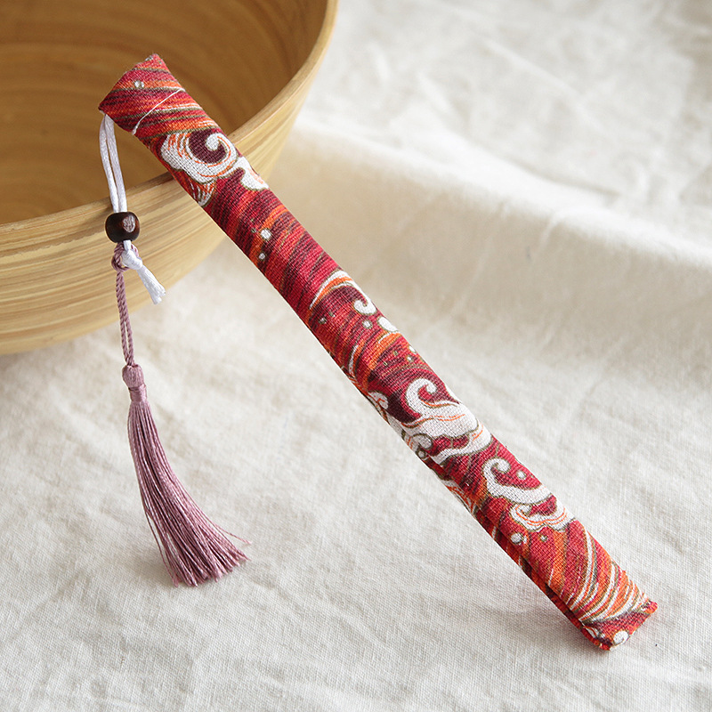 精致单双筷子袋  和风束口筷子收纳袋   金线流苏纯手工制作  新