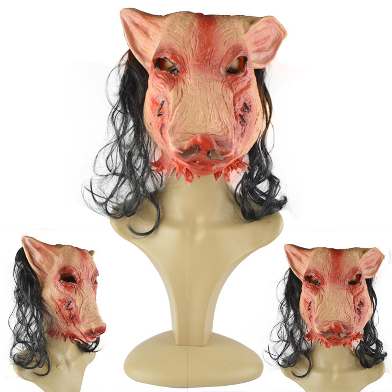 搪胶面具卡通动物猪八戒面具搞笑搞怪猪头猪脸鼻子脸皮假面头套