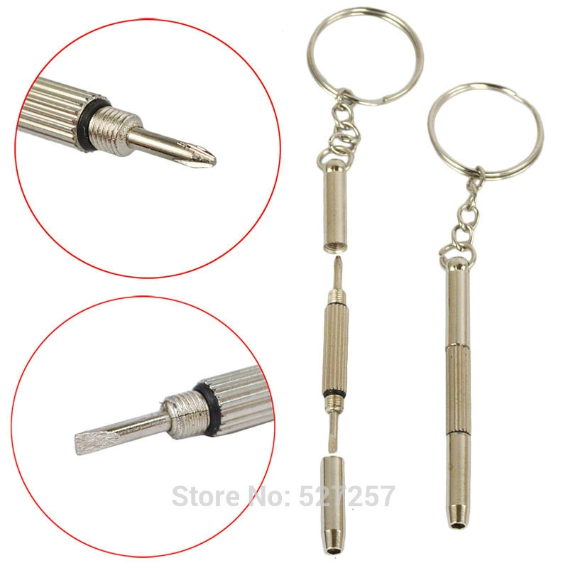 Universal glasses, handheld screwdriver, keychain, tools set, wholesale, three in one