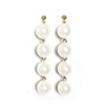 Fashionable hypoallergenic earrings from pearl with tassels, Japanese and Korean, simple and elegant design