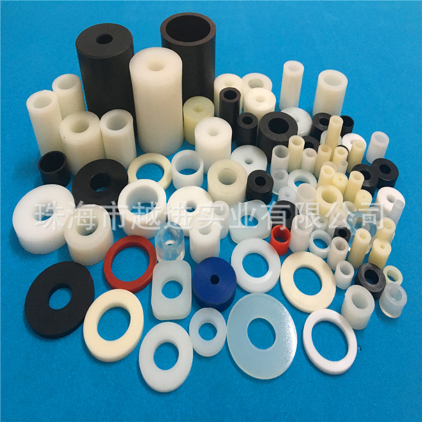 直销 白色尼龙绝缘平垫 黑色塑料垫片 螺丝塑胶尼龙轴套
