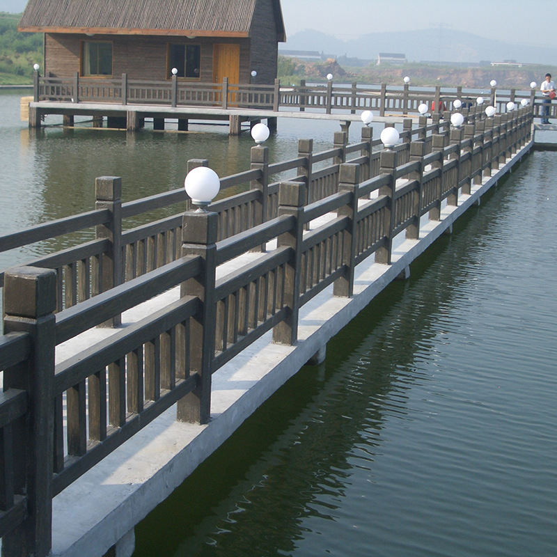 建筑护栏加工定制，提供仿木河道栏杆和景观栏杆