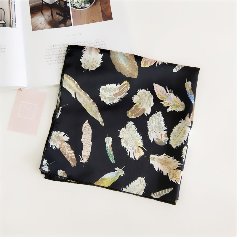 60g Weight Silk Scarf Classification Daily Occasion Satin Material Stripe, Polka Dots, Chains Print Pattern Summer Season Women's Gender Simple Style Style Women's Simple Style Stripe Polka Dots Chains Print Satin Silk Scarf 8