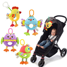 Happy monkey早教拉铃玩具车床挂件 婴儿鹦鹉小鸟音乐拉铃玩偶