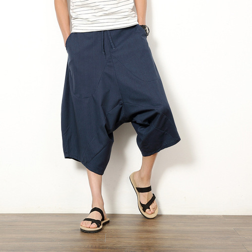 Men Harlem Kimono Pants, baggy Kimono Pants, wide leg, suspended Kimono Pants, men Kimono Pants