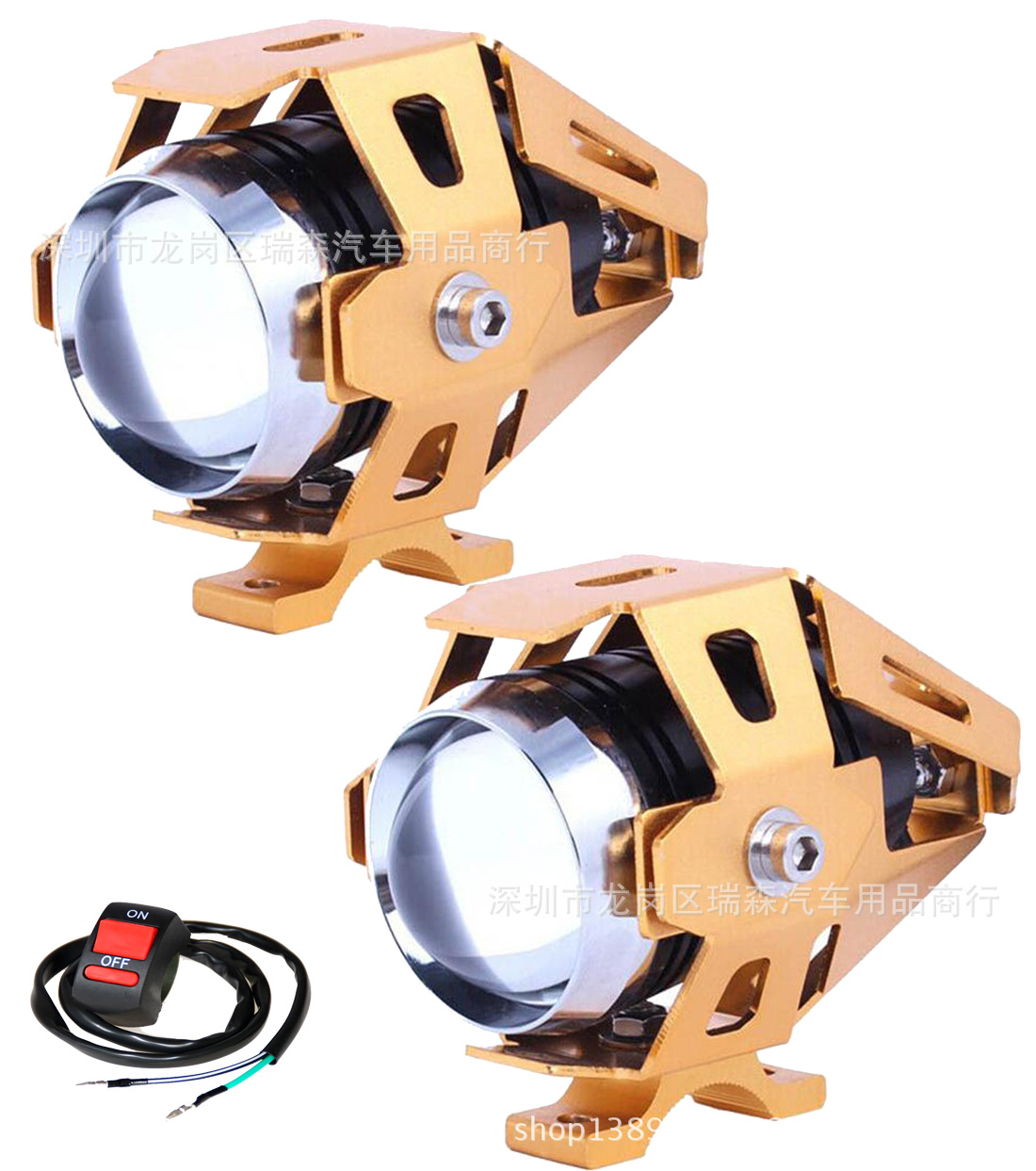 Supply Motorcycle Electric Vehicle Light Laser Gun U5/U7 Angel Eye Pedal Moto Modified LED Headlights