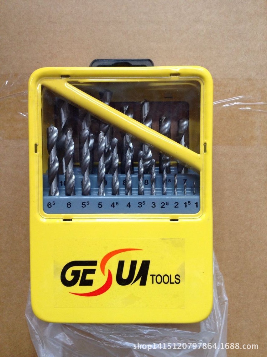 19件轧制麻花钻/19PCS全磨麻花钻头/19件套钻头/19支麻花钻头