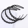 Universal black wavy headband, plastic bangs, hairpins, accessory, Japanese and Korean, South Korea, wholesale