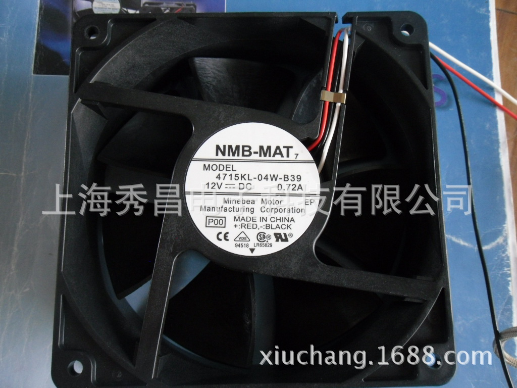 全新原装NMB 4715KL-04W-B39 12038 12V 轴流散热风扇风机散热器