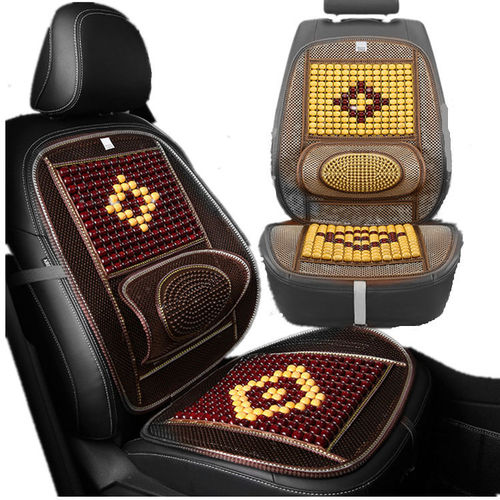 Car Seat Cushion Summer Wooden Bead Massage Four Seasons Cooling Cushion Car Seat Cover Massage Ice Silk Breathable Car Supplies Dropshipping