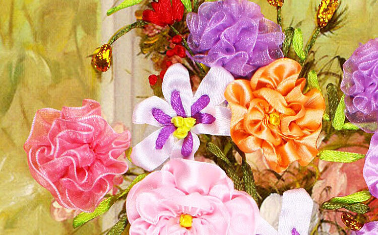 Oujin nianhua cinta bordado fábrica directa color impresión colgante pintura Luz color Rouge sala de estar entrada pintura decorativa