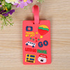 Cartoon luggage tag PVC, cute suitcase, card holder, Birthday gift